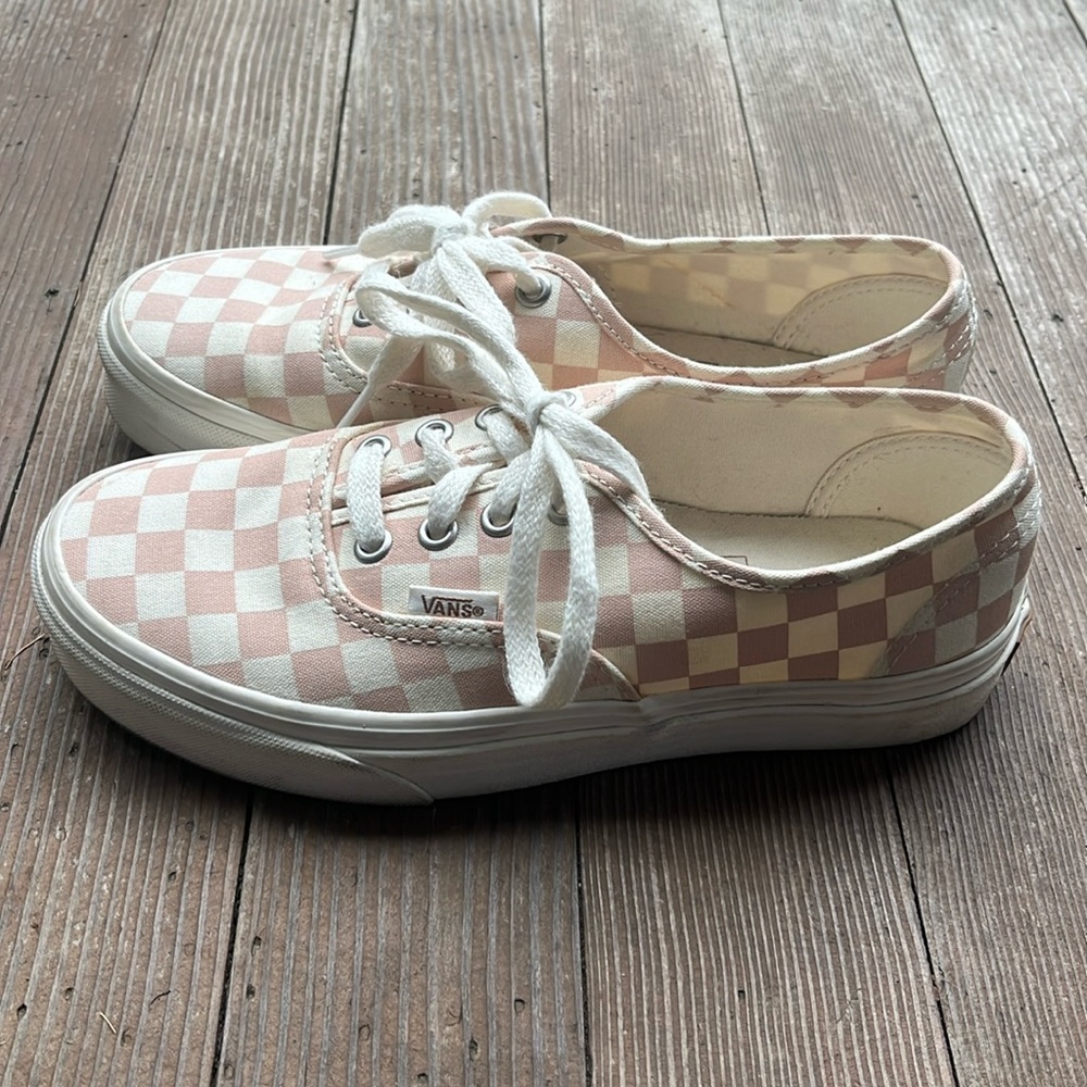 Women’s Vans Authentic 'Eco Theory - Checkerboard Peachy Keen'